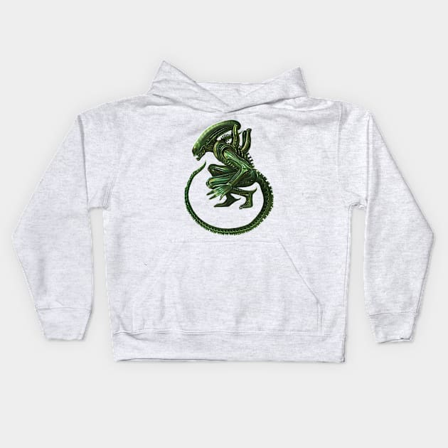 Xenomorph Kids Hoodie by Magical Forest